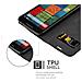 Custodia Compatibile Con Motorola Moto X2 In Nero Di Notte - Coperchio Protettiva Con Chiusura Magnetica, Funzione Stand E Tasca Per Le Carte - Foto miniatura 2