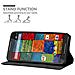 Custodia Compatibile Con Motorola Moto X2 In Nero Di Notte - Coperchio Protettiva Con Chiusura Magnetica, Funzione Stand E Tasca Per Le Carte - Foto miniatura 8