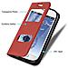 Custodia Compatibile Con Samsung Galaxy S3 Mini In Rosso Zafferano - Coperchio Protettivo Con Chiusura Magnetica, Funzione Stand E 2 Finestre Di Visualizzazione - Foto miniatura 3
