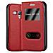 Custodia Compatibile Con Samsung Galaxy S3 Mini In Rosso Zafferano - Coperchio Protettivo Con Chiusura Magnetica, Funzione Stand E 2 Finestre Di Visualizzazione - Foto miniatura 4