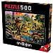 Ana3603 Puzzle 500 Paesaggio Di Dinosauri, Marrone - Foto miniatura 1