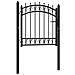 Cancello Per Recinzione Con Punte In Acciaio 100x100 Cm Nero - Foto miniatura 2