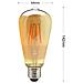 Lampadina Led Luce Calda 8w Filamento In Vetro Ambrato Vintage E27 8 W T64-oc - Foto miniatura 1