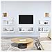 Set Di Mobili Porta Tv 7 Pz Bianco In Legno Multistrato - Foto miniatura 3