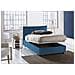 Letto Piazza E Mezza Agata, Letto Contenitore Con Rivestimento In Tessuto, 100% Made In Italy, Apertura Frontale, Con Materasso Cm 120x200 Incluso, Blu - Foto miniatura 2