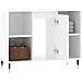 Armadietto Bagno Bianco Lucido 80x33x60cm In Legno Multistrato - Foto miniatura 2