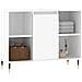 Armadietto Bagno Bianco Lucido 80x33x60cm In Legno Multistrato - Foto miniatura 7