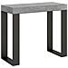 Consolle Allungabile 90x40/196 Cm Tecno Small Telaio Antracite - Cemento - Foto miniatura 5