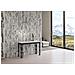 Tavolo Apribile 120/200x45/90 Cm Ghibli Double Telaio Antracite - Bianco Frassino - Foto miniatura 3