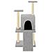 Albero Per Gatti Con Tiragraffi In Sisal Grigio Chiaro 110 Cm - Foto miniatura 2