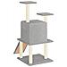 Albero Per Gatti Con Tiragraffi In Sisal Grigio Chiaro 110 Cm - Foto miniatura 4