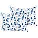 Set Di 2 Cuscini Tessuto Bianco E Blu 40 X 60 Cm Torbora - Foto miniatura 4
