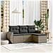 Set Divani Da Giardino 4 Pz Con Cuscini In Polyrattan Grigio - Foto miniatura 2