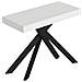 Consolle Allungabile 90x40/300 Cm Saki Premium Bianco Frassino Gambe Antracite - Foto miniatura 1
