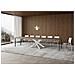 Tavolo Allungabile 90x120/380 Cm Volantis Premium Tortora Telaio Bianco - Foto miniatura 4