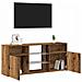 Mobile Porta TV con LED Legno Antico 120x30x50 cm Multistrato - Foto miniatura 3
