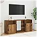 Mobile Porta TV con LED Legno Antico 120x30x50 cm Multistrato - Foto miniatura 4
