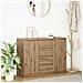 Credenza con Cassetti Rovere Artigianale 100,5x35x76 cm - Foto miniatura 1