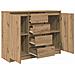 Credenza con Cassetti Rovere Artigianale 100,5x35x76 cm - Foto miniatura 8