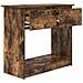 Tavolo Consolle con Cassetti Rovere Fumo 85,5x38,5x74,5 cm - Foto miniatura 3