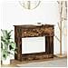 Tavolo Consolle con Cassetti Rovere Fumo 85,5x38,5x74,5 cm - Foto miniatura 1