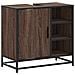 Mobile Lavabo Bagno Rovere Marrone 65x33x60cm Legno Multistrato - Foto miniatura 2