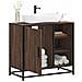 Mobile Lavabo Bagno Rovere Marrone 65x33x60cm Legno Multistrato - Foto miniatura 1