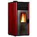 Stufa A Pellet Ad Aria Anita Da 15 Kw Bordeaux - Foto miniatura 4