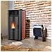Stufa A Pellet Ad Aria Anita Da 15 Kw Sannover Bordeaux - Foto miniatura 2