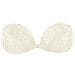 Reggiseno Invisibile Profondo A V In Pizzo E Silicone Beige D - Foto miniatura 1