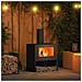Braciere con Camino Nero 60x40x96 cm Acciaio - Foto miniatura 4