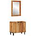 Set di mobili per il bagno con lo scaffale 2 pcs Marrone - Foto miniatura 1
