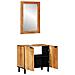 Set di mobili per il bagno con lo scaffale 2 pcs Marrone - Foto miniatura 2