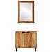 Set di mobili per il bagno con lo scaffale 2 pcs Marrone - Foto miniatura 5