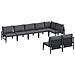 Set Divano da Giardino 8 pcs Antracite Acciaio - Foto miniatura 1