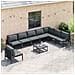 Set Divano da Giardino 8 pcs Antracite Acciaio - Foto miniatura 3