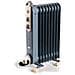 Linea Vintage 8251 Radiatore a olio Vintage, 9 elementi riscaldanti, 2000W, 3 livelli di potenza, Maniglia e ruote per facile trasporto, Celeste - Foto miniatura 1