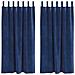 Tende con tende 2 pcs Blu Scuro 140 x 175 cm Velluto - Foto miniatura 1