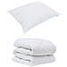 Set Coperta Invernale 2 pcs Bianco 135 x 220 cm Microfibra - Foto miniatura 1