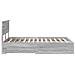 Struttura del letto con testiera Grigio Sonoma 135 x 190 cm - Foto miniatura 9