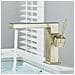 Rubinetto per lavabo da bagno, Blackswan, tipo M343, modello oro opaco, con display digitale, dimensioni 20,3 cm - Foto miniatura 3
