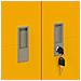 Armadio Giallo senape 90 x 40 x 200 cm Acciaio - Foto miniatura 9