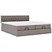 Struttura Letto Pouf con Materassi Tortora 160x200cm in Tessuto - Foto miniatura 7