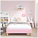 Struttura letto bambini con testata Rosa 90 x 200 cm PU - Foto miniatura 3