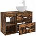 Set di mobili per il bagno 2 pcs Rovere Fumo - Foto miniatura 6