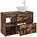 Set di mobili per il bagno 2 pcs Rovere Fumo - Foto miniatura 3