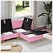 Set di divani modulari con spazio di archiviazione 4 pcs Rosa - Foto miniatura 3