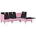 Set di divani modulari con spazio di archiviazione 4 pcs Rosa - Foto miniatura 4