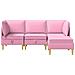 Set di divani modulari con spazio di archiviazione 4 pcs Rosa - Foto miniatura 7