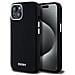 Dkny Custodia In Silicone Liquido Con Logo Metallico Magsafe Per Iphone 15 / 14 / 13 - Nera - Foto miniatura 1
